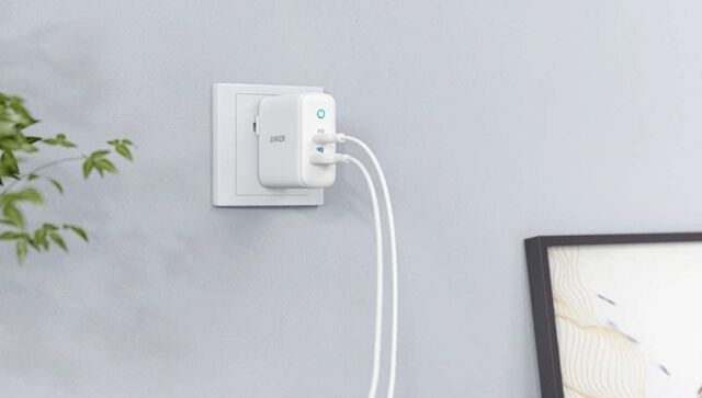Anker's PowerCore PD 2 USB-C PD wall charger.