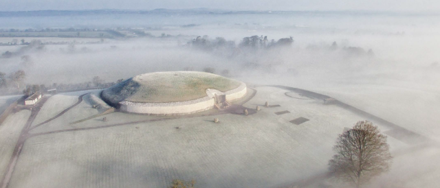 Newgrange Passage tomb stands about 12m (39 feet) high.