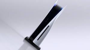 Promotional image of upcoming video game console.