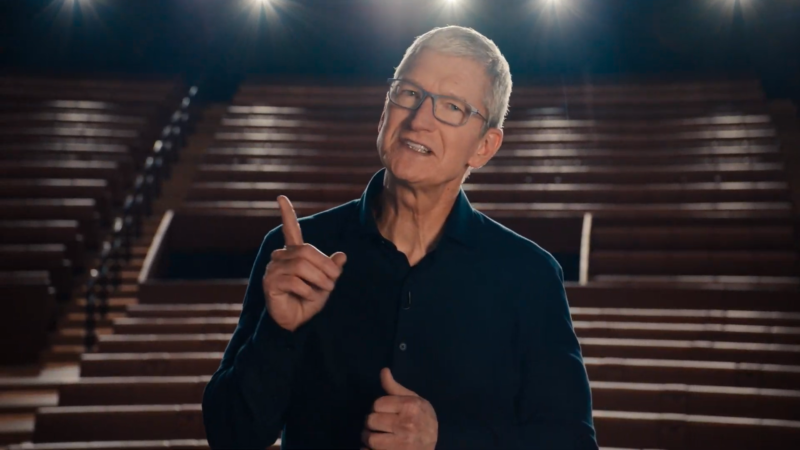 Apple CEO Tim Cook introduces the WWDC 2020 keynote.