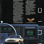 The 1986 Buick Riviera was the first touchscreen ever put in an automobile as standard equipment. It came onto the market two years after the first touchscreen consumer product, a Hewlett-Packard PC.