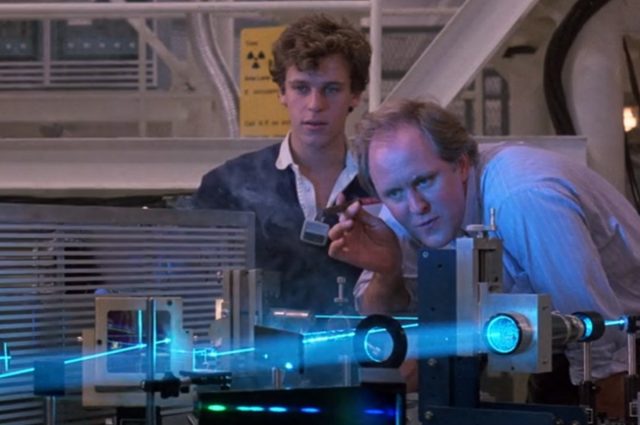 Christopher Collet is a high school student who builds an atomic bomb, and John Lithgow plays a nuclear scientist, in <em>The Manhattan Project</em>.