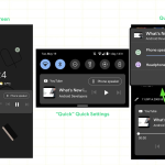 The new media player, complete with a new audio output selector in the right screenshot.