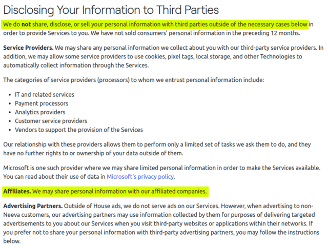We do <strong>not</strong> share, disclose, or sell your personal information with third parties. Except when we do. 