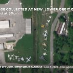 SkySat image of Southern Museum of Flight from 450km.