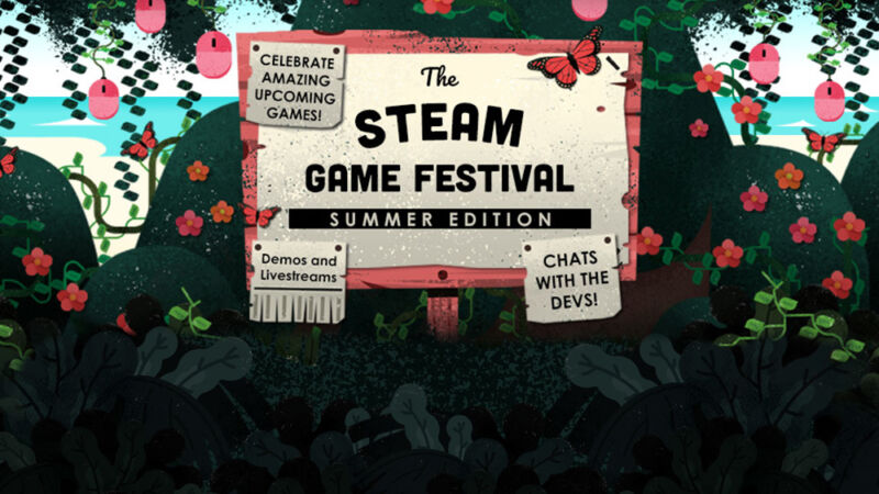 Promotional image for online video game festival.