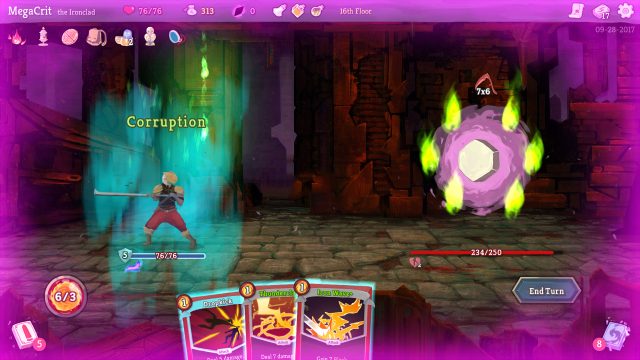 The card-based roguelike <em>Slay the Spire</em>.