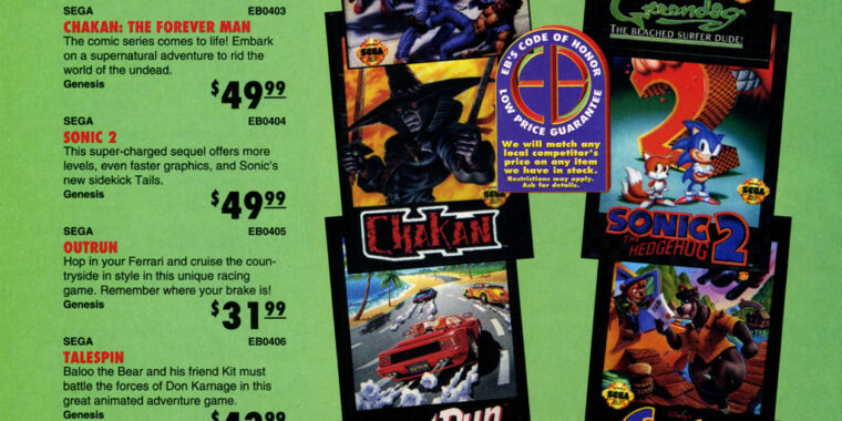 sega genesis games original prices