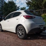 It's a subcompact, so don't expect limo-like interior space. But there's 34.4 inches (0.87m) of rear leg room.