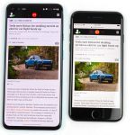 You get a lot more webpage on the 6.44-inch display than on the 4.7-inch one.