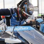 Pole position went to Conor Daly, seen here getting into his car through the top of the Aeroscreen. The cooling hose fitted to his helmet is a new thing for 2020, because one downside to the Aeroscreen has been soaring cockpit temperatures.