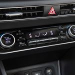 Physical buttons for the HVAC.