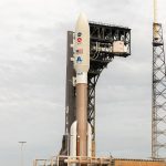 Atlas V vertical at SLC-41 ready to launch the Mars Perseverance rover for NASA.