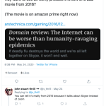 Maybe Domain isn't a perfect movie, but it is definitely an interesting movie.