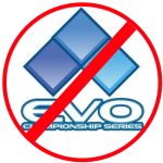 EVO logo with a red line through it.