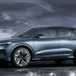This is the Audi Q4 e-tron, the not-sportback version that goes on sale first, in late 2021 here in the US.