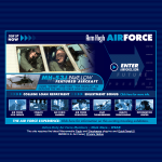 Creatives weren't the only ones depending on Flash to help make visually interesting stuff on the Web, as the US Air Force's site circa 2000 makes clear.