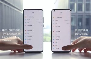 Pictures of under-display cameras.