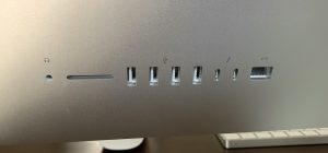 The ports on the 2020 27-inch iMac