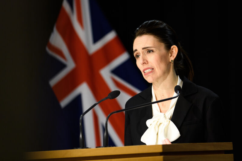 WELLINGTON, NEW ZEALAND - AUGUST 13: Prime Minister Jacinda Ardern speaks with media at a COVID-19 briefing on August 13, 2020. COVID-19 restrictions have been reintroduced across New Zealand after four new COVID-19 cases were diagnosed in Auckland. Auckland has been placed in Level 3 lockdown for three days from Wednesday, August 12, with all residents to work from home unless they are essential workers and all schools and childcare centers are closed. The rest of New Zealand has returned to Level 2 restrictions. The new cases are all in the same family, with health authorities working to trace the source of the infection.