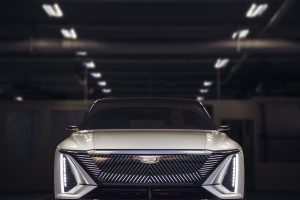 The front of the Cadillac Lyriq