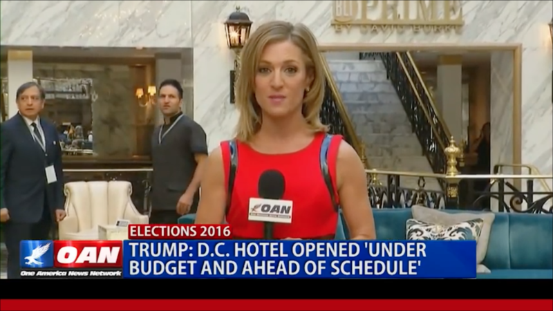 Emily Miller, when she was a reporter for OAN in 2016. 