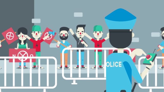 From a Bridgefy video promoting the app as suitable for protests.