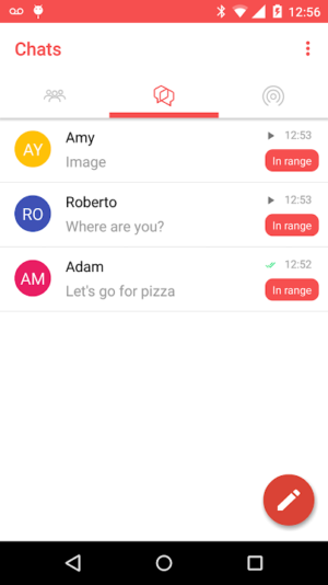 Bridgefy's proposition? Be within a few hundred meters of each other, and you can send and receive both direct and group texts without Internet connectivity.