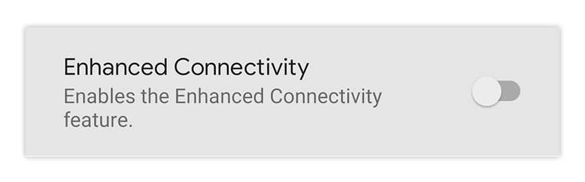 Another mystery checkbox. How are we enhancing connectivity? 