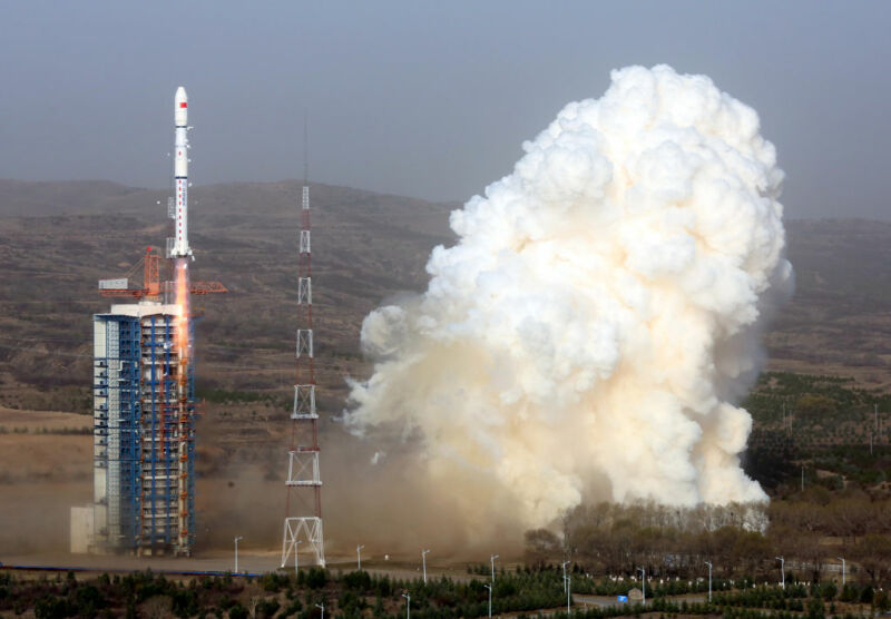 A Long March 4B carrier rocket lifts off from the Taiyuan Satellite Launch Center in Taiyuan in north China's Shanxi Province in April, 2019.