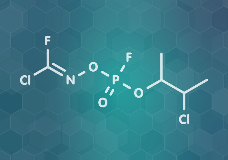 The Novichok agent A-234 molecule—a proposed structure.