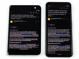 Pictures of the Microsoft Surface Duo.