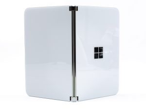 Pictures of the Microsoft Surface Duo.