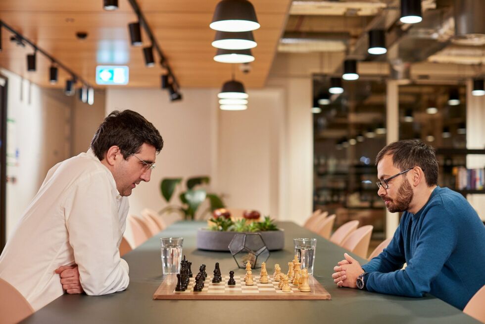 Former chess world champion Vladimir Kramnik, left, worked with Alphabet's DeepMind, founded by Demis Hassabis, right, to explore new forms of chess using artificial intelligence.