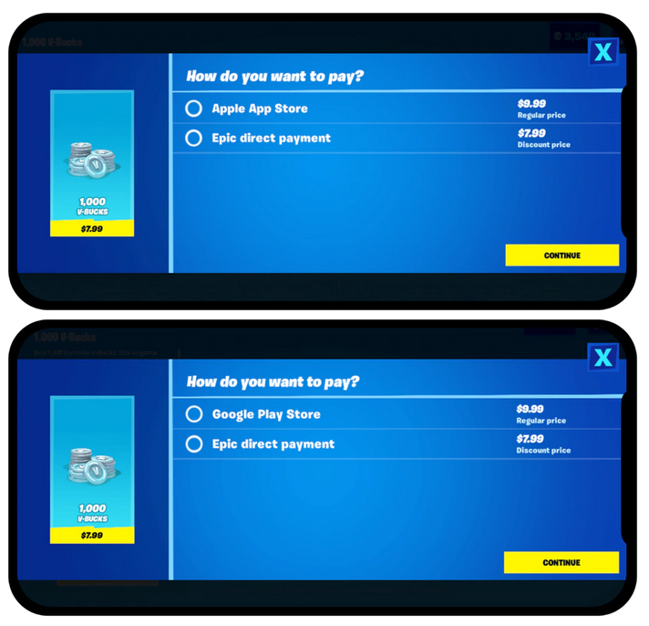 Two smartphones showing nearly identical images are side-by-side.
