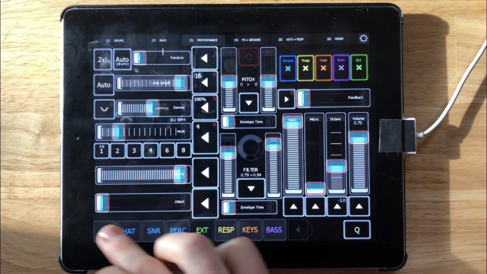 William Fields iPad interface for his custom-built FieldsOS software.