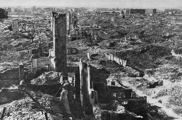 Ruins of the Warsaw Ghetto, circa 1945.