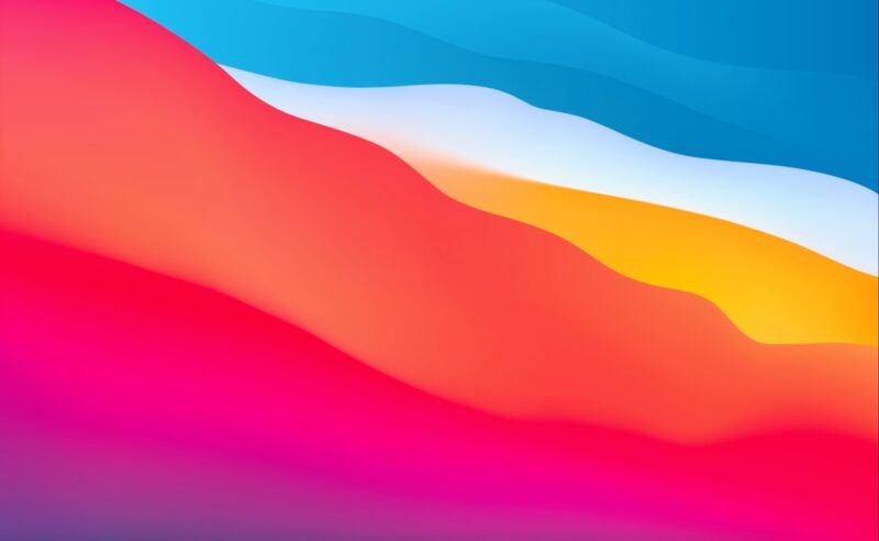 Big Sur's default wallpaper is bright and abstract and frankly kind of iOS-esque.