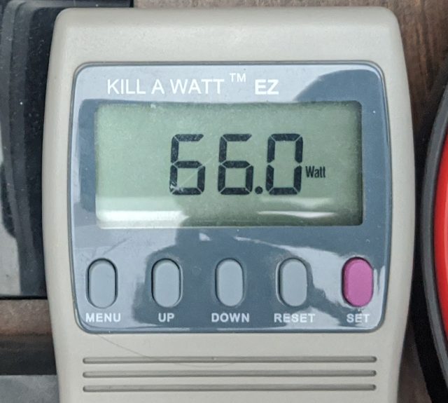 peak system power 66W-68W