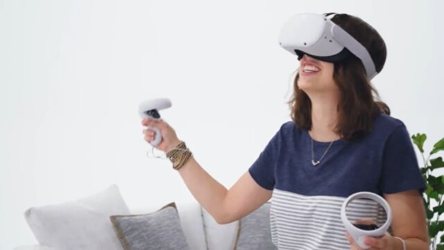You could be this gleeful, too, if you were in the Oculus Quest 2!