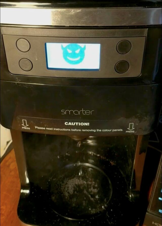 This poor IoT coffee maker didn't stand a chance.