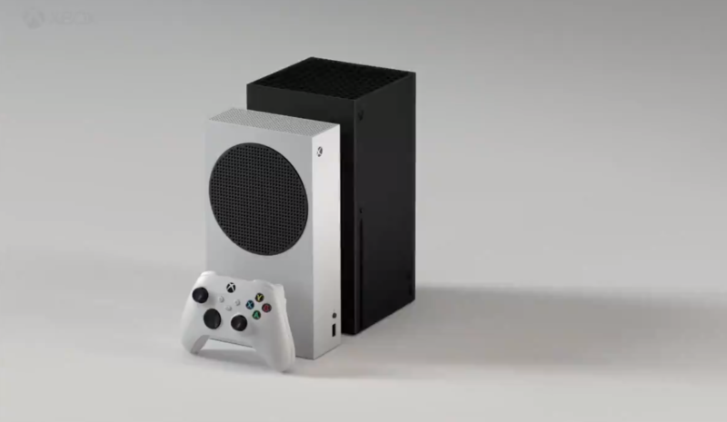 Xbox Series S, Placée À Côté D’une Xbox Series X.