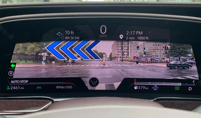 The Cadillac Escalade augmented reality display