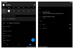 Pictures of dual-screen apps.