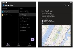 Pictures of dual-screen apps.