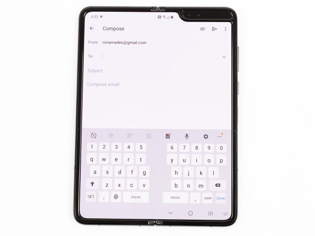 A picture of the Galaxy Fold.