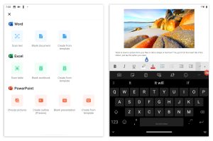 Pictures of dual-screen apps.