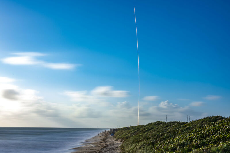 A Falcon 9 rocket launches the Starlink-13 mission on October 18.