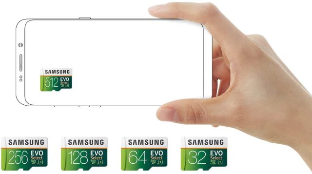 Samsung's EVO Select microSD cards.