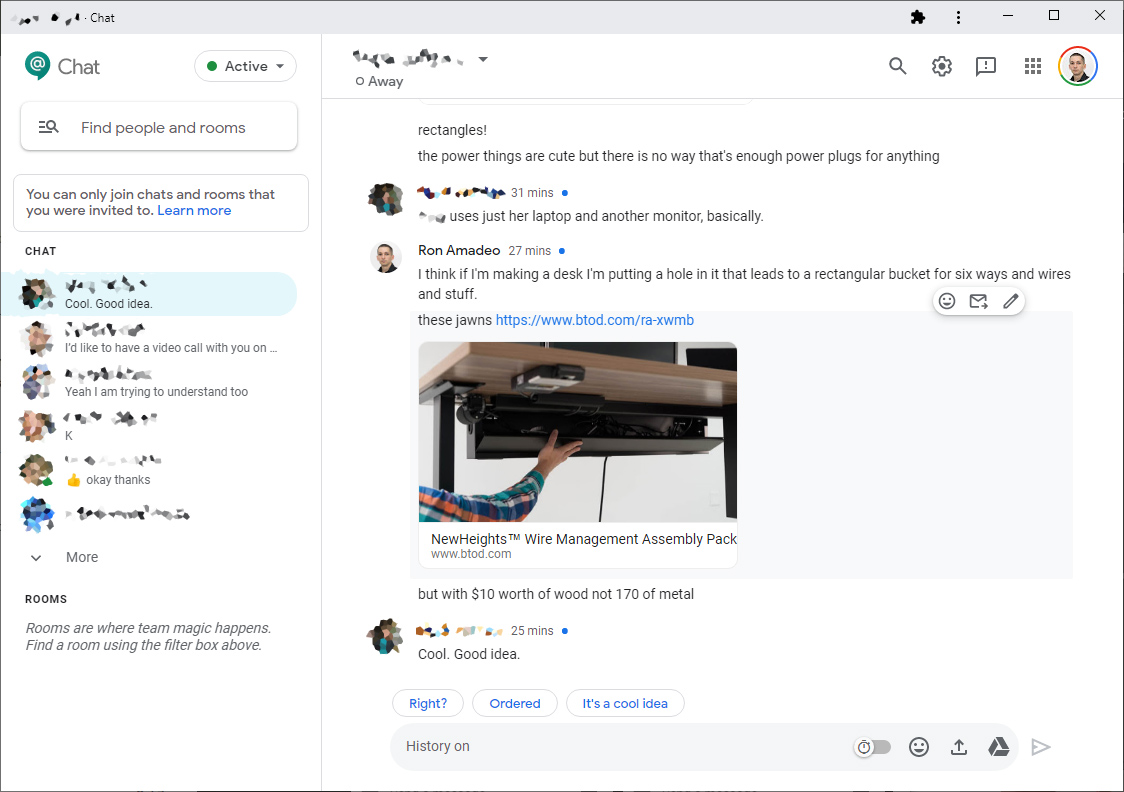 Google Chat Goes Free In 21 While Hangouts Loses Features This Month Ars Technica